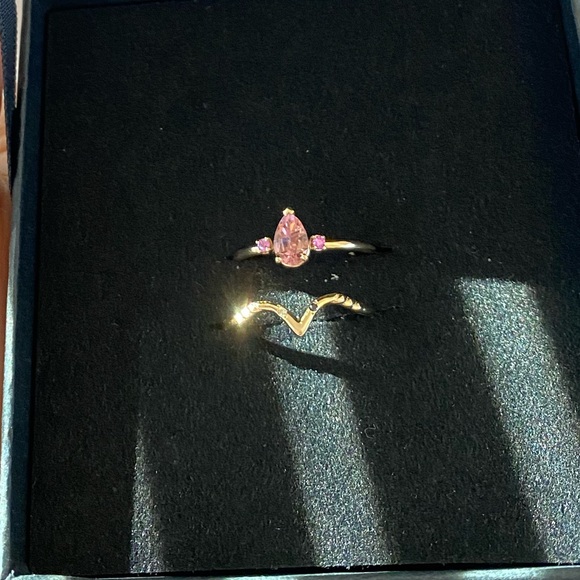 Sofia zakia - PINK SAPPHIRE AND TOURMALINE RING - SIZE 6 - 14k yellow gold - Picture 3 of 6